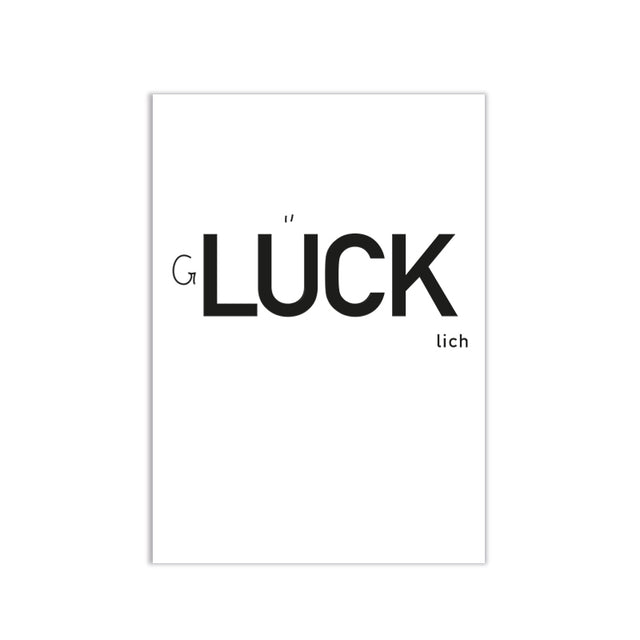 Postkarte "LUCK - Glücklich"