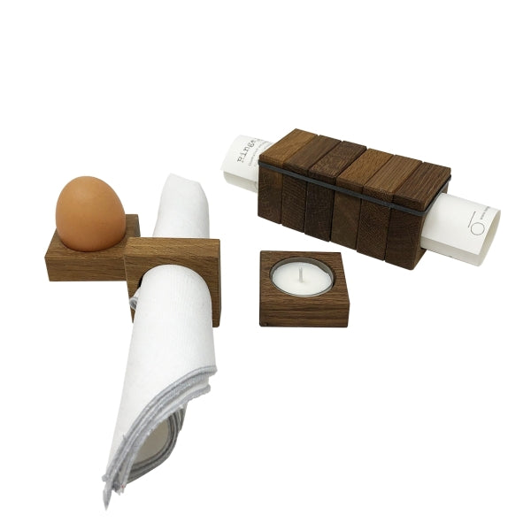 Serviettenring, Eierbecher oder Teelichthalter RINGE FÜR DREI FÄLLE | Set aus 6 Stück