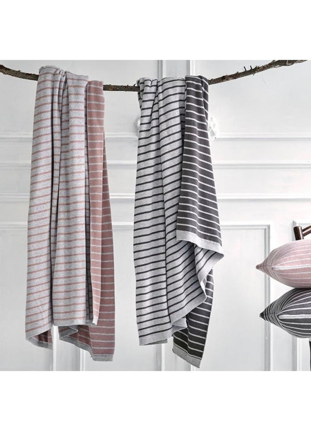 Decke STRIPE aus 100% GOTS-Baumwolle | 130 x 180 cm | Wendedecke