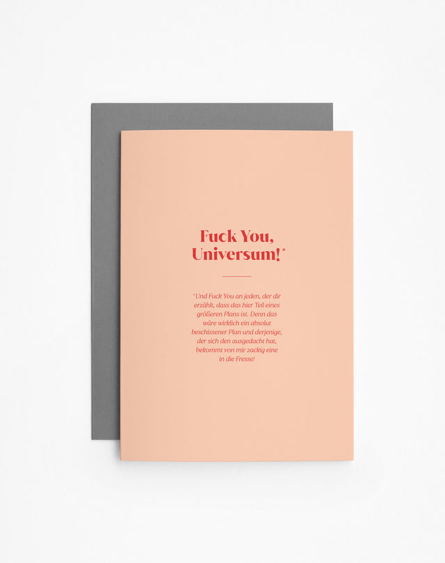 F*ck you Universum | Trauerkarte