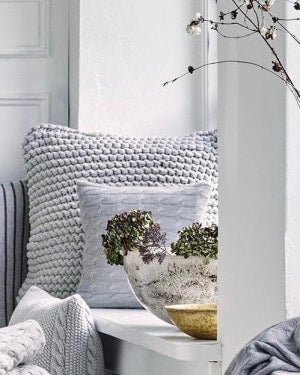 Grob gestricktes Kissen TUBE | 40x40 cm | Care By Me