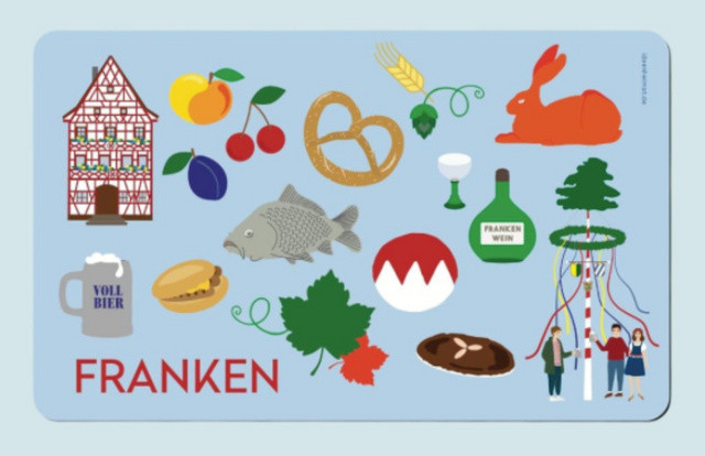 Schneidebrettchen Franken-Liebe – Souvenir mit fränkischen Motiven