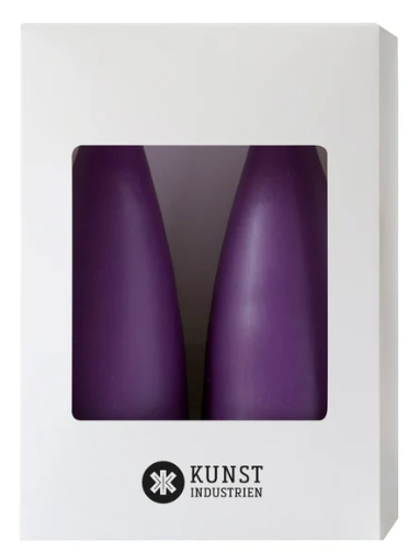 Konische Stumpenkerze 16 cm in Violet / Julelilla