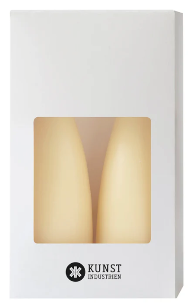 Konische Stumpenkerze in PASTEL YELLOW | 16 cm