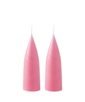 Hohe konische Stumpenkerze in Pastel Rose, 20 Zentimeter hoch