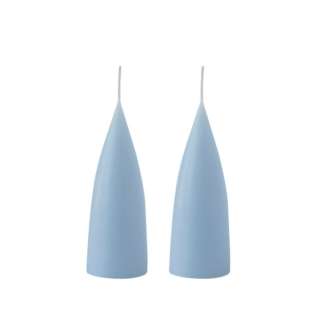 Konische Stumpenkerze 16 cm in Pastel Blue