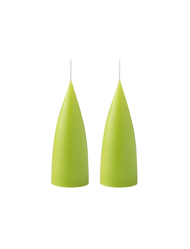 Konische Stumpenkerze 16 cm in Lime