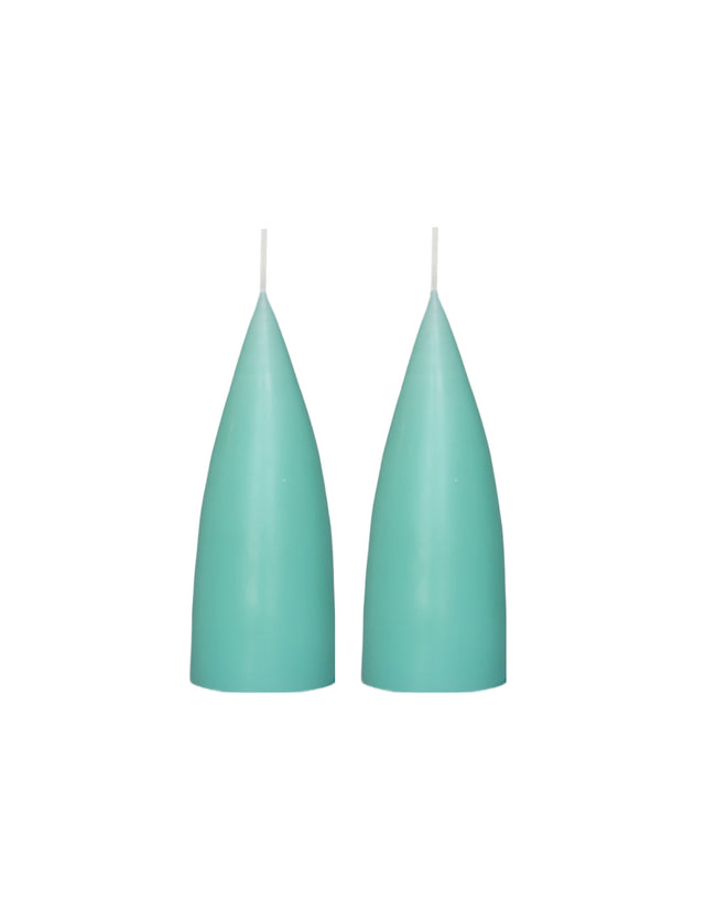 Konische Stumpenkerze 16 cm in Mint Green