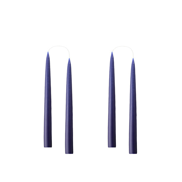 Konische Stabkerze in Antique Blue, 20 Zentimeter hoch