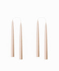 Konische Stabkerze in Nude, 20 Zentimeter hoch