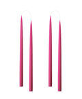 Konische Stabkerze in Cerise, 35 Zentimeter hoch