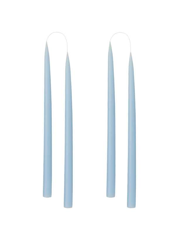 Konische Stabkerze in Pastel Blue, 35 Zentimeter hoch