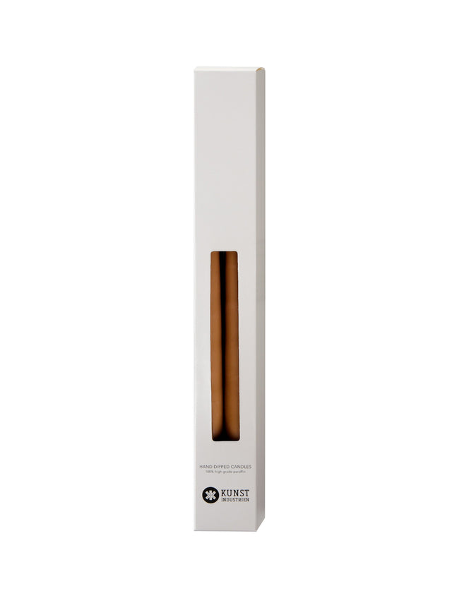 Konische Stabkerzen in Terracotta, 35 Zentimeter hoch