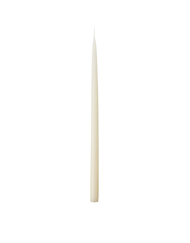Konische Stabkerze in Offwhite, 20 Zentimeter hoch