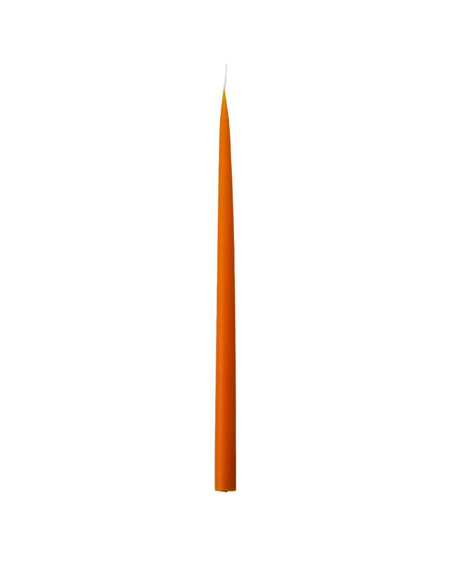Konische Stabkerze in Orange, 20 Zentimeter hoch
