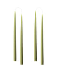 Konische Stabkerze in Olive, 35 Zentimeter hoch