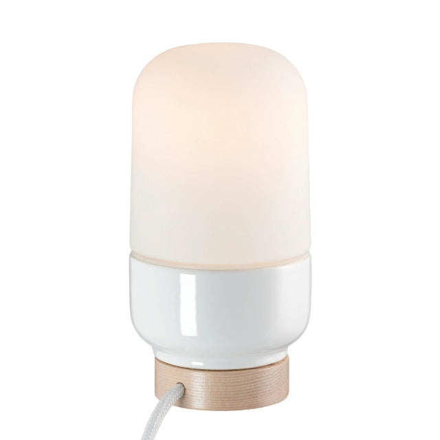 OHM Table 100/190 WM | Weiße Tischleuchte mit mattem Opalglas