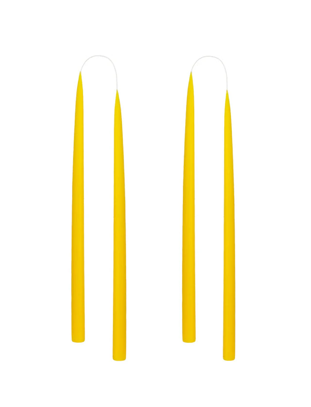 Konische Stabkerze in Lemon Yellow, 35 Zentimeter hoch
