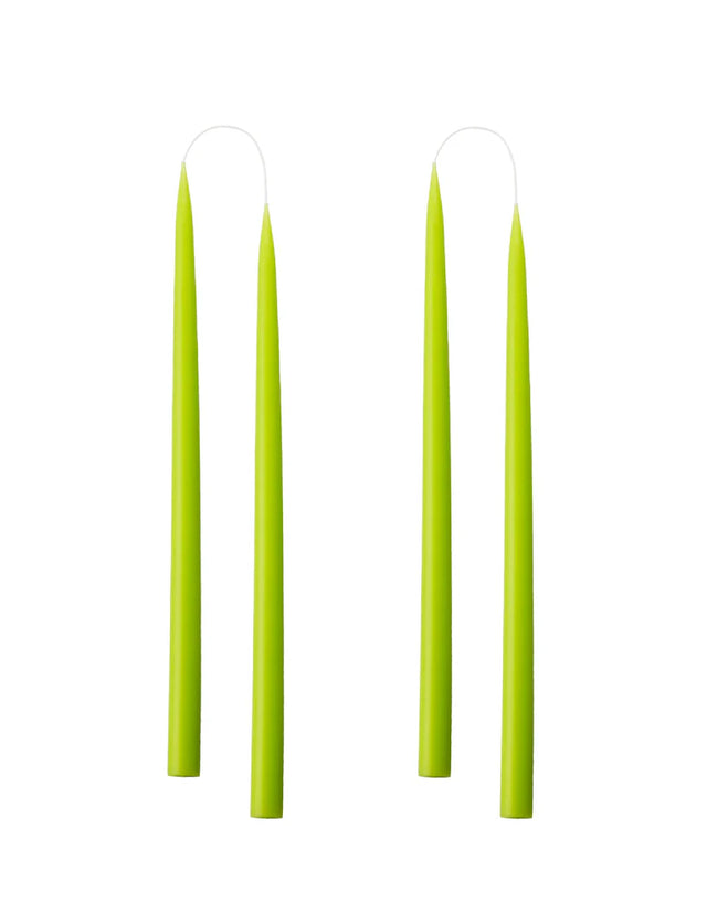 Konische Stabkerze in Lime, 20 Zentimeter hoch