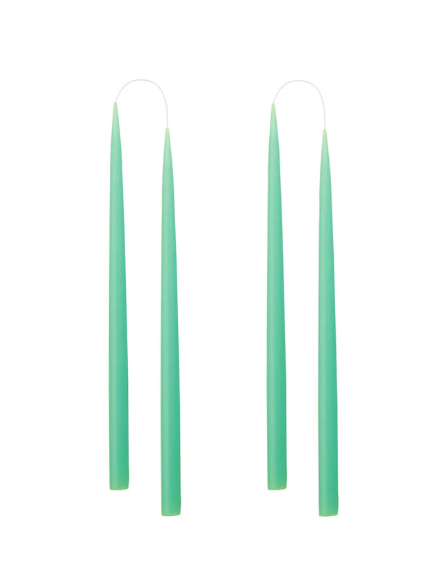 Konische Stabkerze in Mint Green, 20 Zentimeter hoch