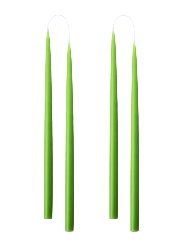 Konische Stabkerze in Pastel Green, 35 Zentimeter hoch