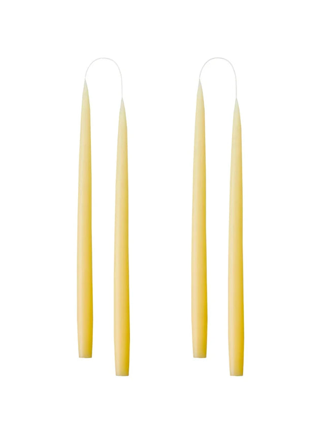 Konische Stabkerze in Pastel Yellow, 20 Zentimeter hoch