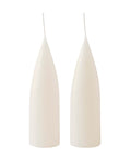 Hohe konische Stumpenkerze in Offwhite, 20 Zentimeter hoch