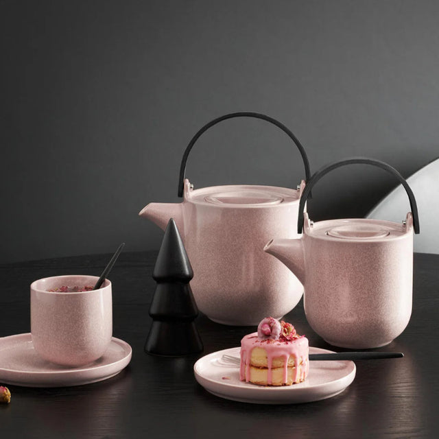 Teekanne COPPA HANAMI mit Holzgriff | Rosé / 1,0 L