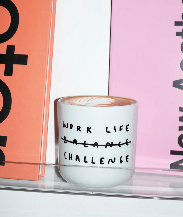 Porzellanbecher "WORK LIFE CHALLENGE" | YAHYA STUDIO