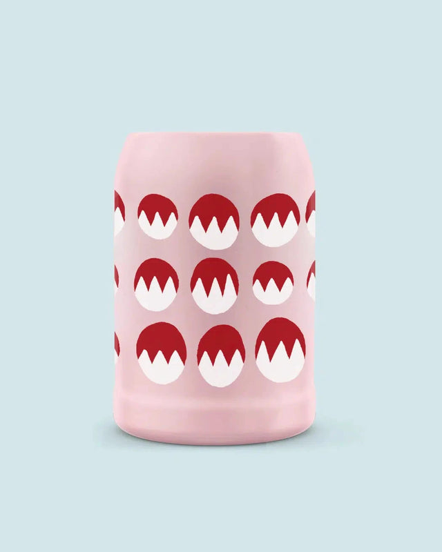 Halber Bierkrug Fränkischer Rechen in ROSA! | 0,25 l Keramikkrug