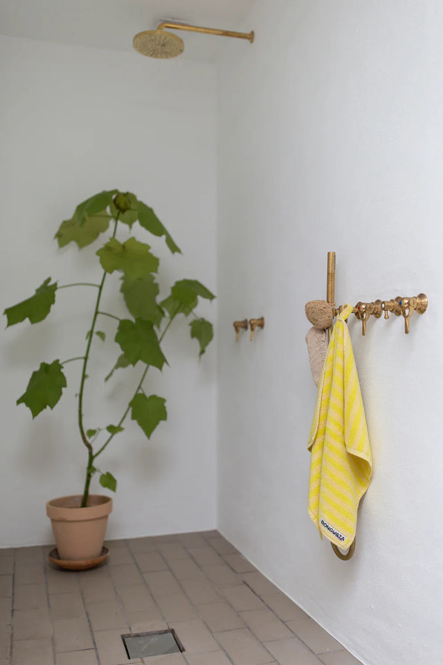 Frottee-Handtuch NARAM | NEONGELB-BEIGE