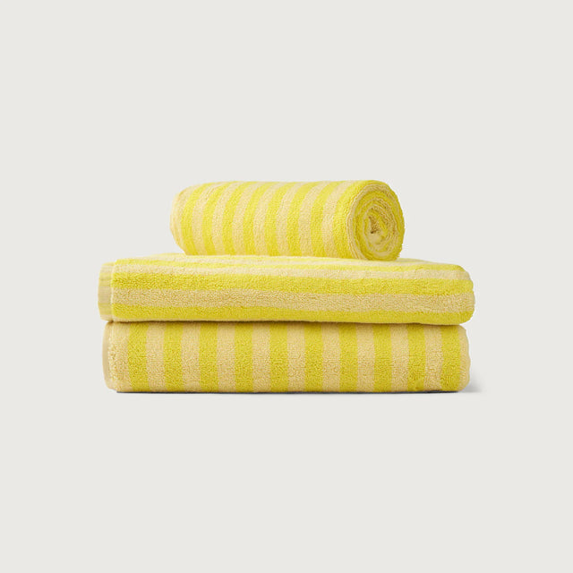Frottee-Handtuch NARAM | NEONGELB-BEIGE