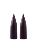 Hohe konische Stumpenkerze in Chocolate Brown, 20 Zentimeter hoch