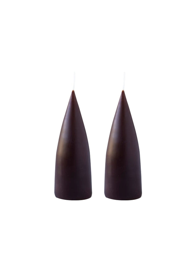 Konische Stumpenkerze 16 cm in Chocolate Brown