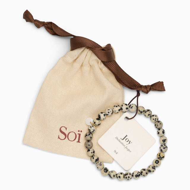 Edelstein-Armband JOY aus Dalmatian Jaspis | Essential