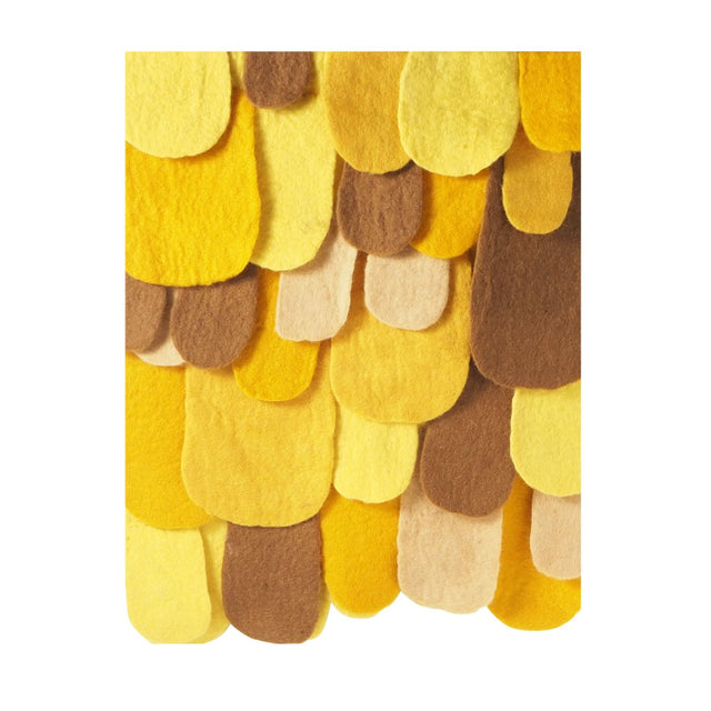Wandteppich aus Wollfilz | Gelb