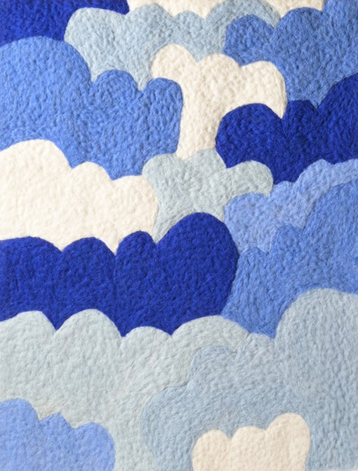 Wandteppich aus Wollfilz | Wolken
