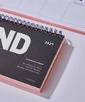 Tischkalender 2027 in Neonorange von FOX&POET