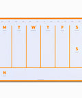 Wochenplaner in Neonorange von FOX&POET, DIN A4 Abreißblock
