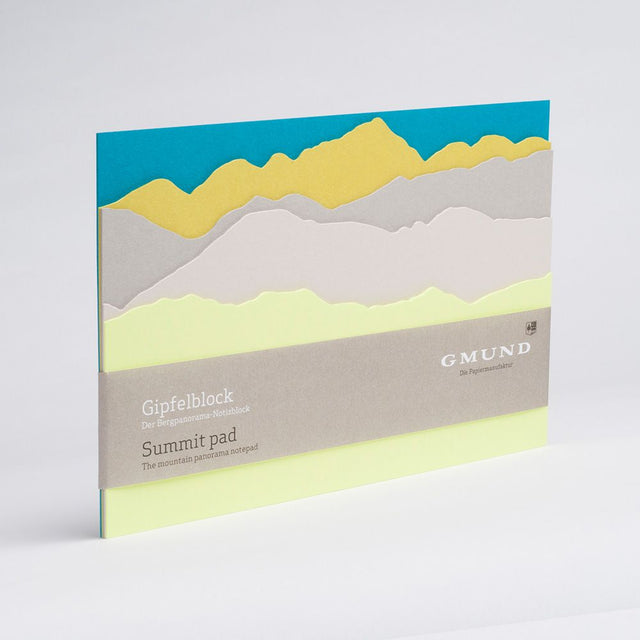 Gipfel-Block mit fünf Bergketten der Alpen | COLOURED