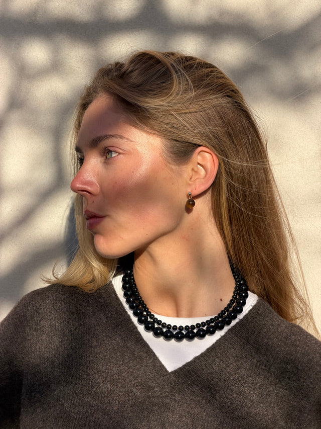 Edelstein-Halskette HAILEY aus Black Onyx | GROUNDING