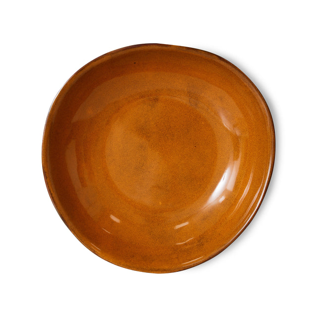 Curry Bowl DAYBREAK von HKliving von oben, orange glasierte Innenfläche