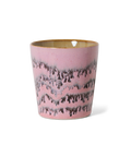 Kaffeebecher POP ART in bubble: Rosa mit dunklen, tropfenden Wellenlinien