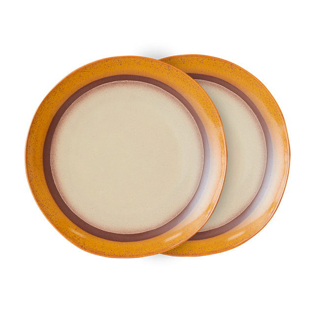 Dinner Plates COCONUT (2er-Set) | 70s Ceramics