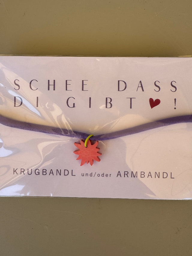 Krugbandl und/oder Armband mit Anhänger EDELWEISS