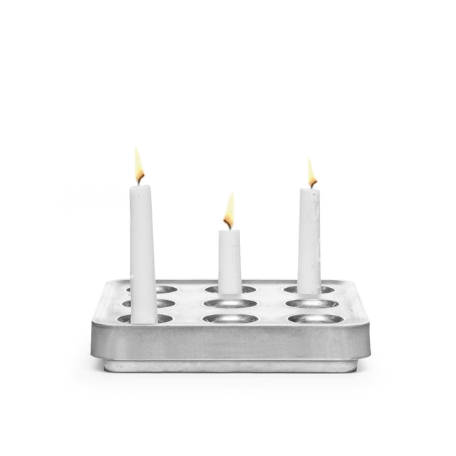 Kerzenhalter STUMPASTAKEN SMALL | Unbehandeltes Aluminium