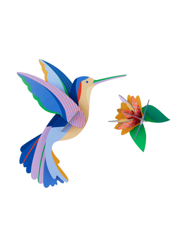 Bunte Wanddeko HUMMINGBIRD | Kolibri aus Karton