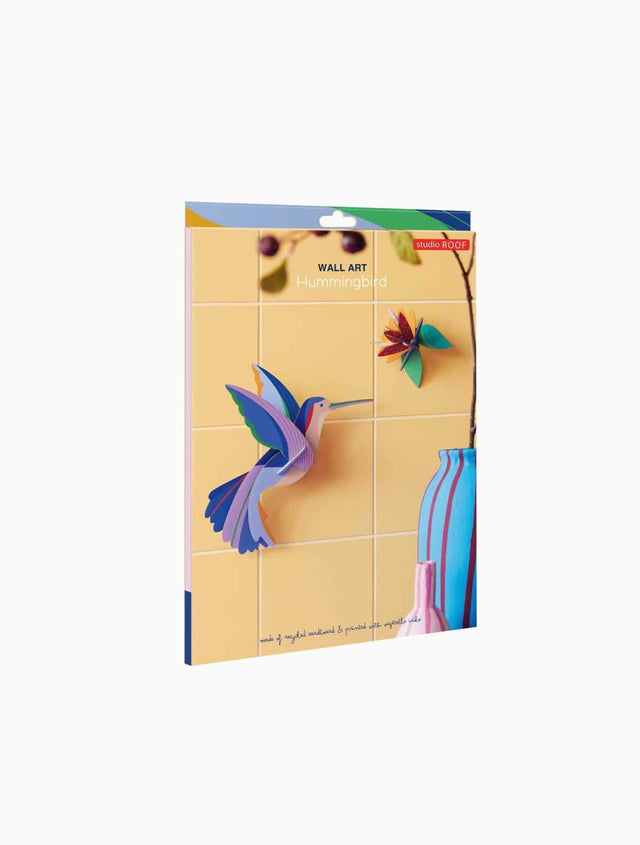Bunte Wanddeko HUMMINGBIRD | Kolibri aus Karton