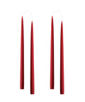 Konische Stabkerze in Dark Red, 35 Zentimeter hoch