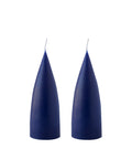 Konische Stumpenkerze 16 cm in Antique Blue
